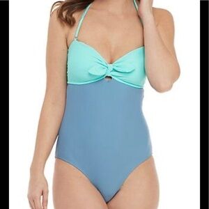New True Craft One Piece Swimsuit Women’s Size XL X-Large Color Block Strapless